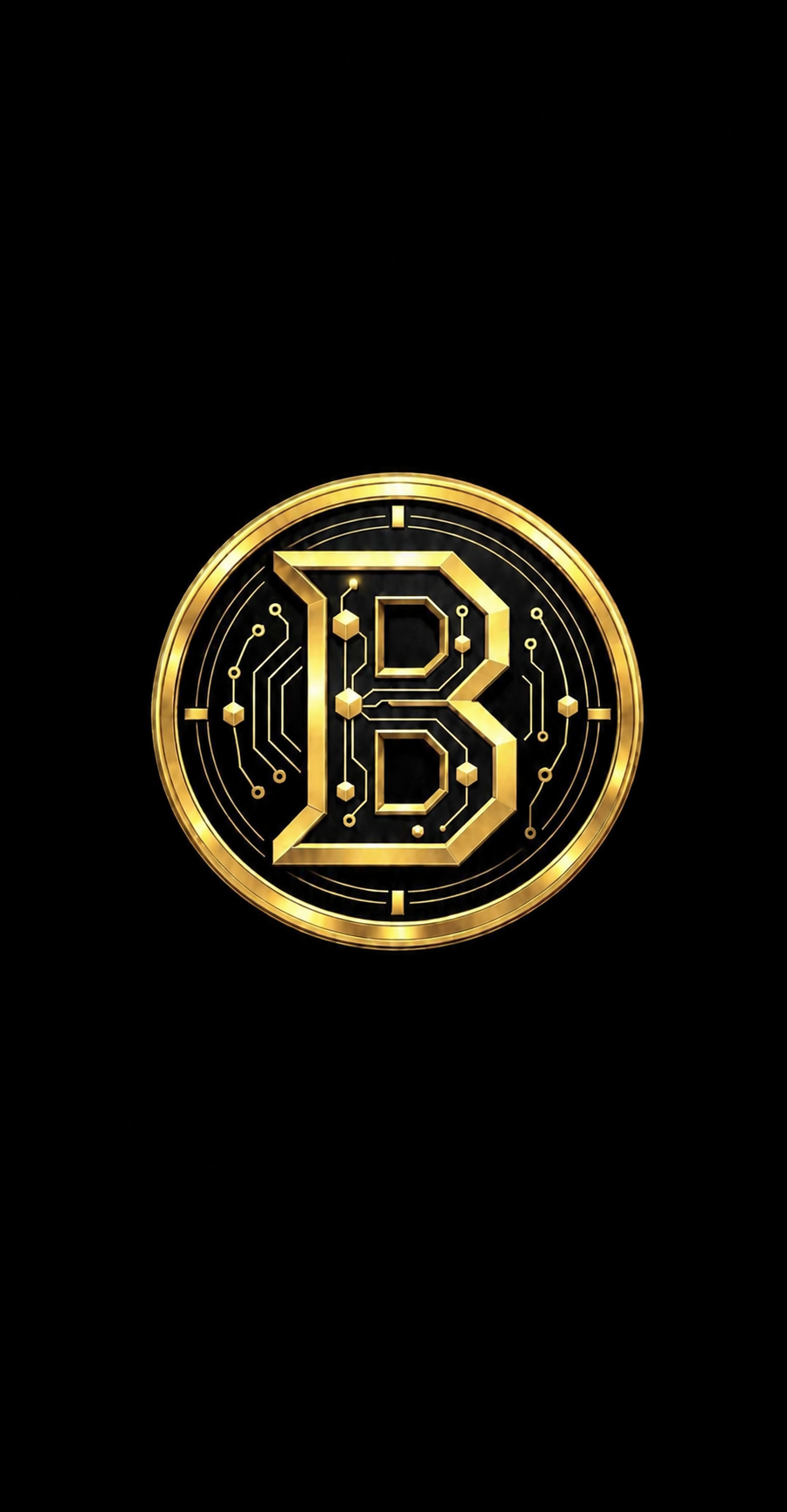 Bitkoin altın B logosu